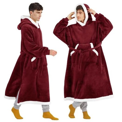 Wearable blanket hoodie long - wearable,