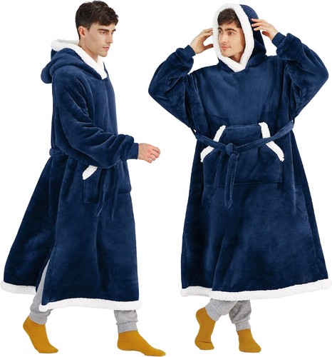 Wearable blanket hoodie long - wearable,