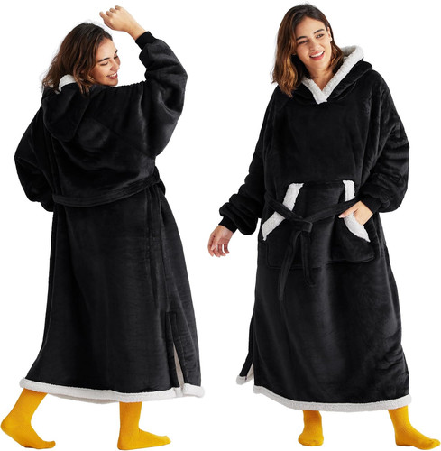 Wearable blanket hoodie long - blanket,