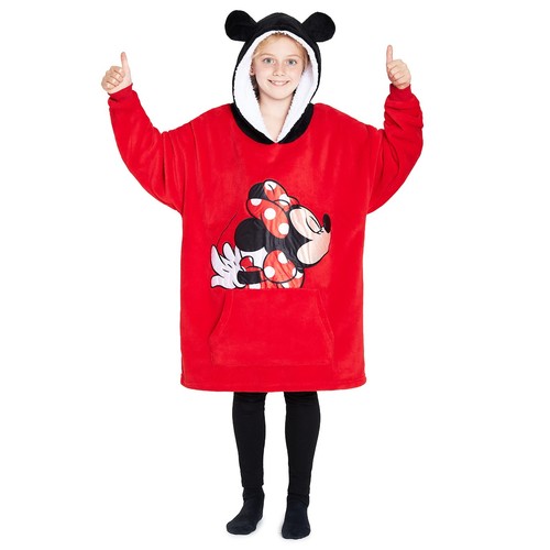 Red wearable blanket hoodie - blanket,