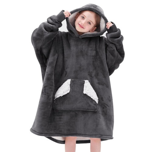 Kids oversized grey - oversized, sherpa