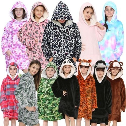 Kids oversized hoodie blue - oversized,